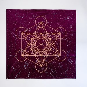 Metatron altar cloth in purple velvet