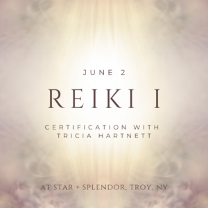 Reiki I certification with Tricia Hartnett